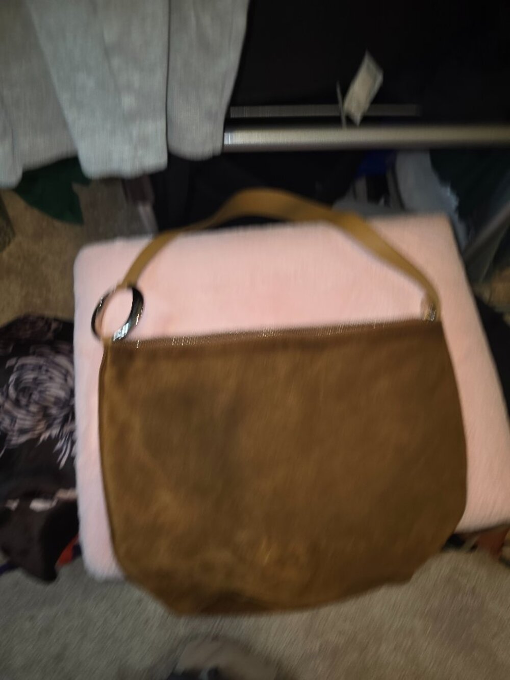 Furla suede shoulder bag